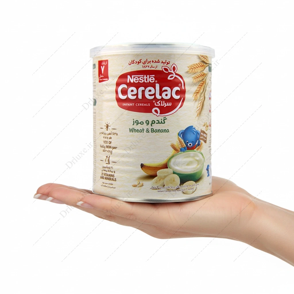 سرلاک گندم و موز همراه شیر نستله 400 گرم